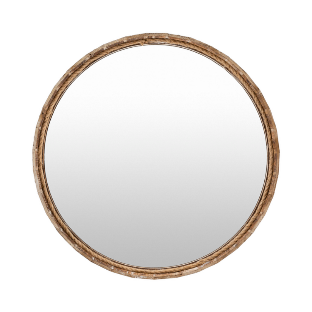 Natural Round Mirror