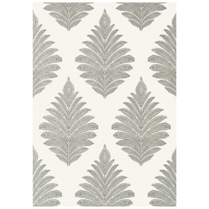 Grey Penney Leaf Wallpaper