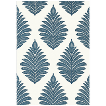 Blue Penney Leaf Wallpaper
