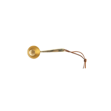 Brass Scoop with Leather Tie