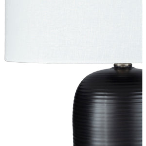 Black Glazed Table Lamp
